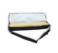 YoungMonic Funda de transporte de madera maciza para flauta de 16 agujeros/17 agujeros con correa ajustable para el hombro, bolsa suave, caja de almacenamiento, accesorios para instrumentos de viento