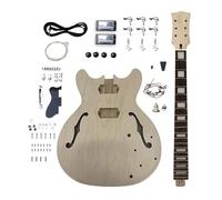 YoungMonic Nuevo kit de guitarra eléctrica estilo construido por cuenta propia sin terminar 22 trastes 24.75 pulgadas DIY (22 trastes 24.75 pulgadas)