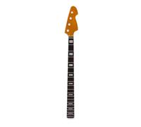 YoungMonic - Poste de palo de palisandro sin terminar con acabado amarillo brillante, 20 trastes, 34 pulgadas, cuello de guitarra bajo (20 trastes 34 pulgadas)