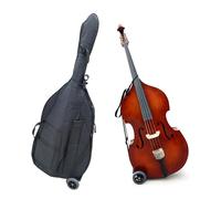 YoungMonic Sistema de transporte de correa portátil para carrito de bajo, correas ajustables para contrabajo vertical, carrito compacto con hebillas resistentes para un fácil transporte de