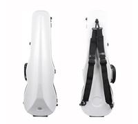 YoungMonic Una robusta y ultraligera 4/4 de tamaño completo de fibra de carbono con un peso aproximado de 2 kg, mochila para violín (blanco)