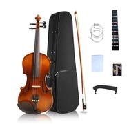 YoungMonic Violín acústico de 4 cuerdas, hecho a mano, 1/8, 1/4, 1/2, 4/4, violín acústico, arce, abeto, ébano, accesorios para principiantes, niños y adultos (4 cuerdas 1/4)