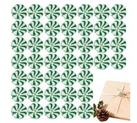 Youngwier Botones Navideños para Manualidades | 50 Piezas Redondas de Reemplazo - Botones Resina 4 Agujeros Bastón para Ropa | Para Mujeres Hogar Fiestas Reparación Hecho A Mano Proyecto