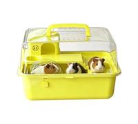 Youngwier Jaula Hámster - con Rueda de Ejercicio, Transportín Transparente,casita de 30 cm para hámsters y Animales pequeños,Uso Interior Exterior Viaje Hogar para Ratones Enanos Jerbos Erizos