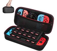 Younik Funda para NS Switch/Switch OLED Versión Mejorada Viaje rígida Case con más Espacio de Almacenamiento para 19 Juegos, Oficial Adaptador de AC y Otros Accesorios NS Switch