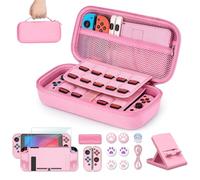 Younik Paquete de Accesorios para Switch, 16 en 1 Kit de Accesorios Incluye una Funda de Transporte para la Switch, Funda Protectora para la Consola y J-con, una Funda para Juegos de la Switch
