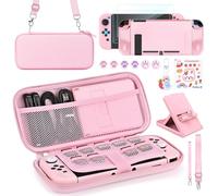 Younik Paquete de Accesorios para Switch, 17 en 1 Kit de Accesorios Incluye Funda de Transporte para Switch, Soporte Ajustable, Funda Protectora para la Consola Switch y J-con