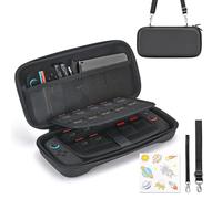 Younik Switch 2 Funda para NS Switch 2 (2025), Funda de Transporte con 19 Ranuras para Tarjetas de Juego, 4 in 1 Switch 2 Accesorios Incluye Correa para el Hombro, Correa de muñeca y calcomanías