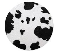 younikat Alfombrilla de ratón con diseño de vaca, diámetro de 22 cm, redonda, diseño de animales, alfombrilla de ratón para oficina, juegos, plástico, lavable, antideslizante, fina, dv824