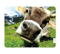 younikat Alfombrilla de ratón con diseño de Vaca I 24 x 19 cm I Alfombrilla de ratón de tamaño estándar I impresión de Calidad sobre Caucho Celular I Antideslizante, Repelente al Agua I dv1244