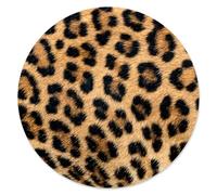 Alfombrilla para ratón Leopardo | Ø 22 cm Redonda | Imagen Animal Estampado de Animales | Alfombrilla para ratón para Oficina Gaming | plástico limpiable | Antideslizante Fina| dv_810