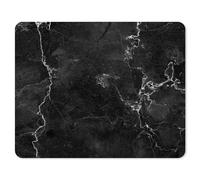 younikat Alfombrilla para ratón Aspecto Mármol | 24 x19 cm | Alfombrilla de ratón tamaño estándar, Antideslizante | Sencilla Moderna | Aspecto Piedra Granito Blanco Negro | dv676