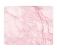 younikat Alfombrilla para ratón Aspecto Mármol | 24 x19 cm | Alfombrilla de ratón tamaño estándar, Antideslizante | Sencilla Moderna | Aspecto Piedra Granito Blanco Rosa | dv672