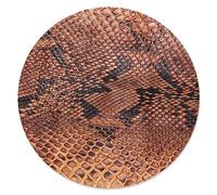 younikat Alfombrilla para ratón Serpiente | Ø 22 cm Redonda | Naranja | Estampado de Animales | Alfombrilla para ratón para Oficina Gaming | plástico limpiable | Antideslizante Fina| dv_825