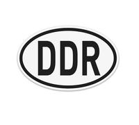 younikat Pegatina Distintivo país RDA I 14,5 x 9 cm I Pegatina para Coche Resistente a la Intemperie I Resistente a los Rayos UV I Nostalgia I Pegatina Retro I Culto Alemania del Este I kfz031