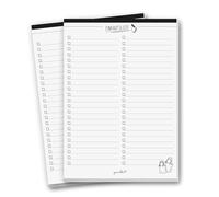 younikat set de 2 blocs de notas lista de la compra I DIN A5 I 50 hojas I blocs de compra con impresión predefinida para cocina bolso coche I organizador de papel para arrancar I dv909