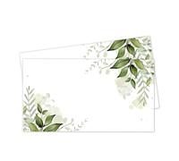 younikat set de 50 tarjetas para mesa de boda I tarjeta de lugar I tarjetas con nombre I motivo flores y eucalipto I tamaño tarjeta de visita I verde pálido I para el día especial I dv1096