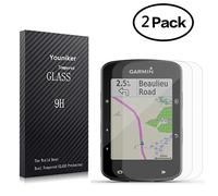 Youniker 2 Unidades Protector de Pantalla para Garmin Edge 520 Plus Cristal Vidrio Templado para Garmin Edge 520 Plus, GPS 9H Dureza Sin Burbujas