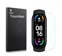 Youniker 6 Unidades Protector de Pantalla Compatible with Xiaomi Mi Band 6 Smart Bracelet Smartwatch HD Claro Suave Protector No Vidrio Alta Definicion