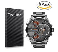 Youniker Paquete de 5 protectores de pantalla diésel, protectores de pantalla diésel para hombre Diesel DZ7315 Mr Daddy Watch Crystal Clear HD, antiarañazos, antihuellas, película libre de burbujas