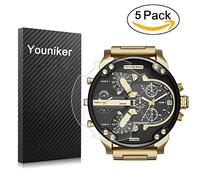 Youniker - Protector de pantalla diesel, 5 unidades, para hombre diesel, DZ7333 Mr Daddy Watch Crystal Clear HD, antiarañazos, antihuellas, película sin burbujas