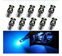 YOUNLEN 10 Piezas Ampolla de Repuesto LED W5W T10 (Azul Cielo), Ampolla de 168 LED, Ampolla de LED 2825 194 T10 W5W, Luces Interiores LED para Coche, Ampolla de LED W5W, Ampollas de LED para Coche