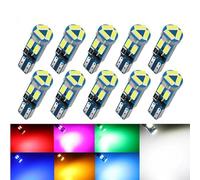 YOUNLEN 10 Piezas T5 W3W(Amarillo) 2721 27 37 286 PC74 bombilla LED, DC12 V, 160LM,0.7W, 7SMD 4014 Chips, para luz interior del coche, tablero de instrumentos, lámpara de repuesto