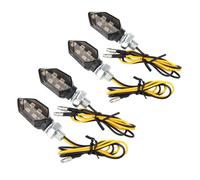 YOUNLEN 4 x Mini luz LED Intermitentes Moto,Señal de Giro Adecuada para Motocicletas 12 V,Impermeable IP65,Luces LED para Motocicleta,Señal de Giro,Ajuste Universal,Ámbar