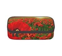 YounPrenG Estuche para lápices, Estuche para lápices Impreso de Gran Capacidad, Estuche para lápices, Estuche para lápices para Oficina y Escuela.Campo de Amapolas al Atardecer