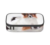 YounPrenG Estuche para lápices, Estuche para lápices Impreso de Gran Capacidad, Estuche para lápices, Estuche para lápices para Oficina y Escuela.Perro Papillon Esponjoso
