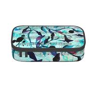 YounPrenG Estuche para lápices, Estuche para lápices Impreso de Gran Capacidad, Estuche para lápices, Estuche para lápices para Oficina y Escuela.Acuarela Música Ramas Hojas