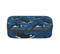 YounPrenG Estuche para lápices, Estuche para lápices Impreso de Gran Capacidad, Estuche para lápices, Estuche para lápices para Oficina y Escuela.Orcas del océano