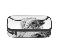 YounPrenG Estuche para lápices, Estuche para lápices Impreso de Gran Capacidad, Estuche para lápices, Estuche para lápices para Oficina y Escuela.Vaca de Las Tierras Altas