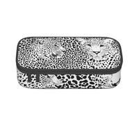 YounPrenG Estuche para lápices, Estuche para lápices Impreso de Gran Capacidad, Estuche para lápices, Estuche para lápices para Oficina y Escuela.Estampado De Tigre Y Leopardo En Blanco Y Negro