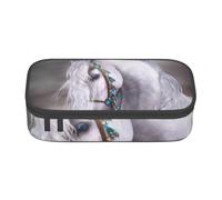 YounPrenG Estuche para lápices, Estuche para lápices Impreso de Gran Capacidad, Estuche para lápices, Estuche para lápices para Oficina y Escuela.Hermoso Caballo Blanco Africano