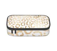 YounPrenG Estuche para lápices, Estuche para lápices Impreso de Gran Capacidad, Estuche para lápices, Estuche para lápices para Oficina y Escuela.Guepardo Leopardo Blanco Dorado Elegante