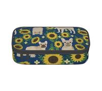 YounPrenG Estuche para lápices, Estuche para lápices Impreso de Gran Capacidad, Estuche para lápices, Estuche para lápices para Oficina y Escuela.Girasoles Bulldog Francés
