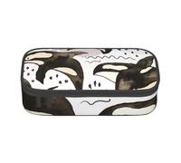 YounPrenG Estuche para lápices, Estuche para lápices Impreso de Gran Capacidad, Estuche para lápices, Estuche para lápices para Oficina y Escuela.Orcas de Acuarela
