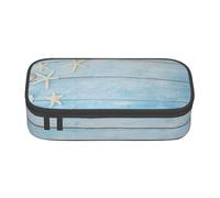 YounPrenG Estuche para lápices, Estuche para lápices Impreso de Gran Capacidad, Estuche para lápices, Estuche para lápices para Oficina y Escuela.Tablero Náutico Vintage Estrella De Mar