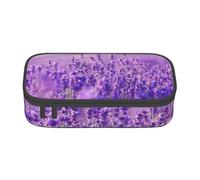 YounPrenG Estuche para lápices, Estuche para lápices Impreso de Gran Capacidad, Estuche para lápices, Estuche para lápices para Oficina y Escuela.Paisaje Flor Lavanda Púrpura Paisaje