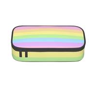 YounPrenG Estuche para lápices, Estuche para lápices Impreso de Gran Capacidad, Estuche para lápices, Estuche para lápices para Oficina y Escuela.Pastel Arco Iris A Rayas