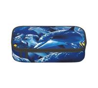 YounPrenG Estuche para lápices, Estuche para lápices Impreso de Gran Capacidad, Estuche para lápices, Estuche para lápices para Oficina y Escuela.Vida Marina Azul Sea World Coral Delfín