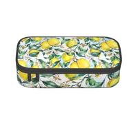 YounPrenG Estuche para lápices, Estuche para lápices Impreso de Gran Capacidad, Estuche para lápices, Estuche para lápices para Oficina y Escuela.Limón De Fruta Amarilla Vintage
