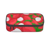YounPrenG Estuche para lápices, Estuche para lápices Impreso de Gran Capacidad, Estuche para lápices, Estuche para lápices para Oficina y Escuela.Patrón de Fruta de lichi