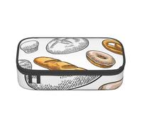 YounPrenG Estuche para lápices, Estuche para lápices Impreso de Gran Capacidad, Estuche para lápices, Estuche para lápices para Oficina y Escuela.Patrón De Pan En Blanco
