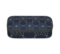 YounPrenG Estuche para lápices, Estuche para lápices Impreso de Gran Capacidad, Estuche para lápices, Estuche para lápices para Oficina y Escuela.Sashiko Tobi ASA No Ha Hoja de cáñamo dispersa