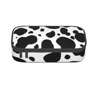 YounPrenG Estuche para lápices, Estuche para lápices Impreso de Gran Capacidad, Estuche para lápices, Estuche para lápices para Oficina y Escuela.Impresión de Vaca lechera de Cuero de Vaca