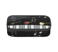YounPrenG Estuche para lápices, Estuche para lápices Impreso de Gran Capacidad, Estuche para lápices, Estuche para lápices para Oficina y Escuela.Impresión de patrón de Piano de Guitarra