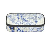 YounPrenG Estuche para lápices, Estuche para lápices Impreso de Gran Capacidad, Estuche para lápices, Estuche para lápices para Oficina y Escuela.Dibujos De Biología En El Corazón