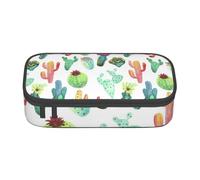YounPrenG Estuche para lápices, Estuche para lápices Impreso de Gran Capacidad, Estuche para lápices, Estuche para lápices para Oficina y Escuela.Suculentas De Cactus De Acuarela
